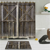 70.9",Rustic,Wooden,Waterproof,Shower,Curtain,Bathroom