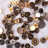 100Pcs,Metal,Mixed,Jeans,Buttons,Fasteners,Press,Popper,Denim,Jacket,Leather