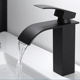 Waterfall,Black,Bathroom,Basin,Faucet,Single,Lever,Single,Washing,Bathroom