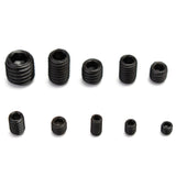 200pcs,Socket,Screws,Assortment,Black,Grade,Alloy,Steel