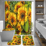 Waterproof,Mildew,proof,Sunflower,printed,Shower,Curtain,Bathroom,Toilet