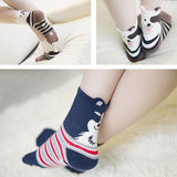 Women,Ladies,Lovely,Cartoon,Animal,Stripped,Cotton,Socks