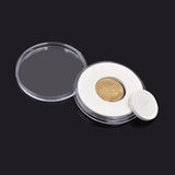 20pcs,Transparent,Round,Holder,Portable,Coins,Storage,Container,Display