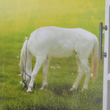 Grassland,White,Horse,Scenery,False,Window,Decal,Sticker,Muarl,Decor