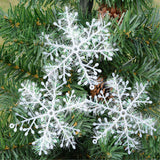 Christmas,Decorations,Snowflakes,White,Plastic,Artificial,Christmas,Decorations