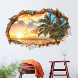 Miico,Creative,Sunshine,Beach,Broken,Removable,Decorative,Decor,Sticker