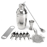 11Pcs,Stainless,Steel,Cocktail,Shaker,Mixer,Martini,Spirits,Muddler,Pourer,Strainer,Bartender