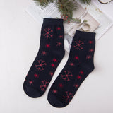 Middle,Printed,Cotton,Socks,Breathable,Snowflake,Socks