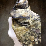 Women,Solid,Color,Floral,Pattern,Elegant,Scarf,Shawl