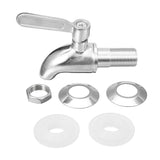 Silver,Stainless,Steel,Faucet,Barrel,Drink,Beverage,Juice,Water,Coffee,Switch