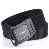 TUSHI,Punch,Automatic,Buckle,Breathable,Nylon,Waist,Belts,Tactical,Leisure,Metal,Press,Buckle,Men's,Waistband