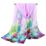 Women,Summer,Chiffon,Scarf,Travel,Flowers,Breathable,Shawl