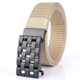 TUSHI,125cm,Fashion,Nylon,Automatic,Buckle,Waist,Belts,Quick,Unlock,Tactical,Metal,Texture,Buckle