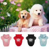 Winter,Princess,Crown,Printed,Clothes,Puppy,Hoodie