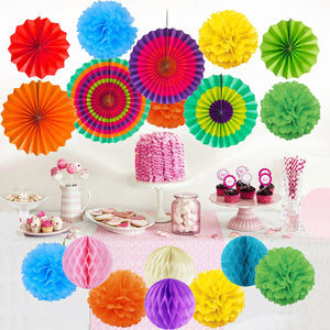 19Pcs,Tissue,Paper,Flower,Balls,Pompom,Wedding,Party,Shower,Decorations