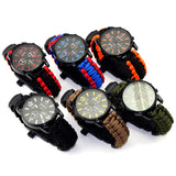 IPRee,Survival,Compasss,Bracelet,Watch,Waterproof,Emergency,Paracord,Wristband