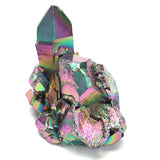 Rainbow,Titanium,Coated,Drusy,Quartz,Crystals,Geode,Gemstone,Mineral,Rocks,Decorations