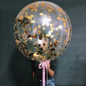 Giant,Clear,Balloon,Confetti,Helium,Latex,Wedding,Birthday,Party,Decorations"