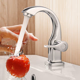 Modern,Chrome,Bathroom,Basin,Faucet,Waterfall,Spout,Single,Handle,Mixer