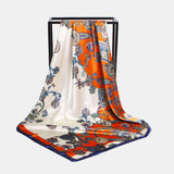 Women,Imitation,Floral,Pattern,Elegant,Square,Scarf,Shawl