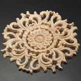 Carved,Onlay,Applique,Unpainted,Flower,Pattern,Furniture,Frame,Decor