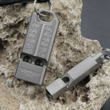 SEEKNITE,Survival,Whistle,Decibel,Double,Whistle,Titanium,Alloy,Keychain,Emergency,Multi