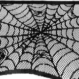 244cm,Halloween,Black,Cobweb,Spider,Fireplace,Mantle,Scarf,Cover,Cloth,Festival,Party,Supply