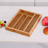 Bamboo,Expandable,Wooden,Cutlery,Holder,Retractable,Drawer,Organizer,Kitchen,Storage,Container