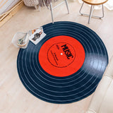 Music,Vinyl,Record,Printed,Round,Carpet,Carpets,Living,Chair,Floor