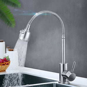 Modern,Waterfall,Kitchen,Mixer,Flexible,Spout,Spray,Basin,Chrome,Faucet,Stainless,Steel