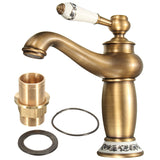 Bathroom,Faucet,Brass,Basin,Faucet,Contemporary,Single,Handle,Water,Antique,Bronze,Finish