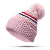 Women's,Winter,Striped,Beanie,Cycling,Windproof,Earmuffs