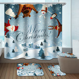 Christmas,Snowman,Shower,Curtain,Toilet,Cover,Cushion