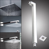 Square,Shower,Extension,Chrome,Mount,Flange