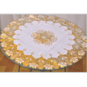 Tablecloth,Bronzing,Waterproof,Circular,Plastic