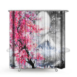 Sakura,Mountain,Waterproof,Shower,Curtain,Toilet,Cover,Bathroom