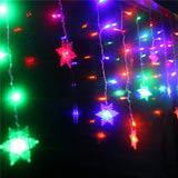 Curtain,Snowflake,String,Lights,Fairy,Lights,Modes,Christmas,Lights