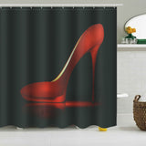 Heels,Black,Waterproof,Bathroom,Shower,Curtain,Liner,Polyester,Fabric,Bathroom,Curtain,Hooks