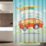 180cm,Summer,Camping,Shower,Curtains,Waterproof,Polyester,Hooks,Bathroom