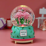 Creative,Crystal,Flamingo,Musical,Globe,Music,Valentine's,Birthday