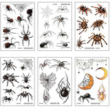 Halloween,Waterproof,Tattoo,Sticker,Black,Spider,Temporary,Tattoo,Flash,Decor,Decoration