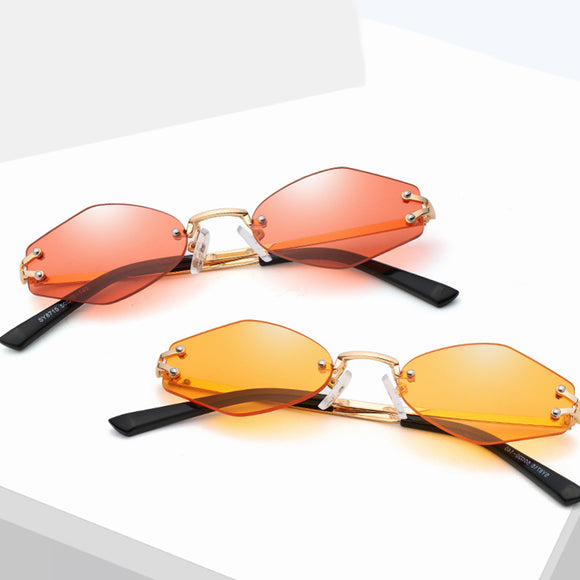 Womens,Universal,Resistence,Hexagon,Frameless,Sunglasses,Eyewear