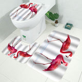 Flamingo,Waterproof,Bathroom,Shower,Curtain,Toilet,Cover,Floor,Bathroom,Hooks