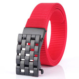 TUSHI,125cm,Fashion,Nylon,Automatic,Buckle,Waist,Belts,Quick,Unlock,Tactical,Metal,Texture,Buckle