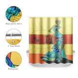 Large,Cartoon,Woman,Bathroom,Polyester,Waterproof,Shower,Curtain,Hooks