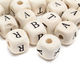 100Pcs,Natural,Mixed,Wooden,Alphabet,Letter,Craft,Charms,Beads