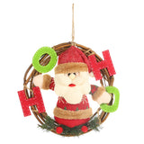 Loskii,Christmas,Decorations,Cartoon,Rattan,Pendant,Stereo,Garland,Ornaments,Hanging,Window,Dress