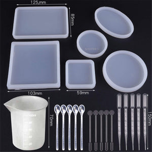 22PCS,Epoxy,Silicone,Jewelry,Bracelet,Resin,Mould,Craft,Casting