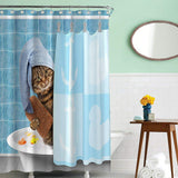 Bathing,Bathroom,Shower,Curtain,Waterproof,Fabric,Hooks