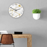 Loskii,CC016,Creative,Marble,Pattern,Clock,Clock,Quartz,Clock,Office,Decorations